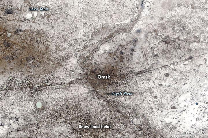 The Siberian city of Omsk emerges from winter
