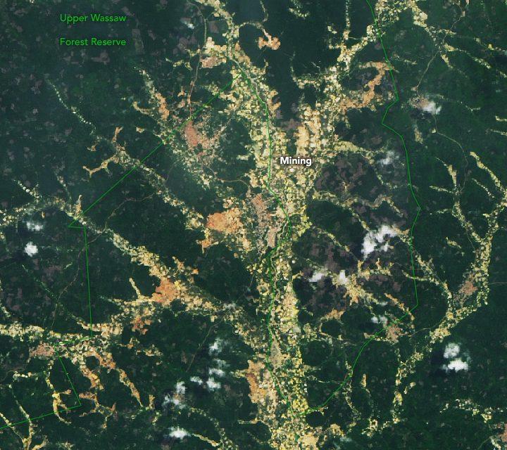 Satellite imagery exposes illegal gold mining in Ghana