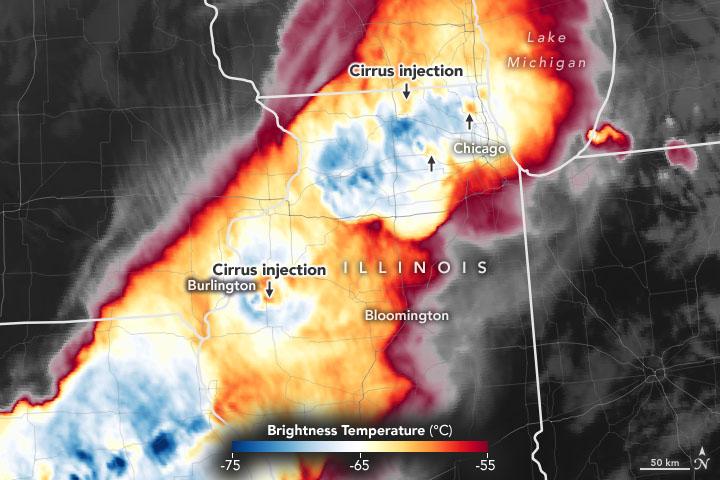 Cirrus clouds often precede severe weather