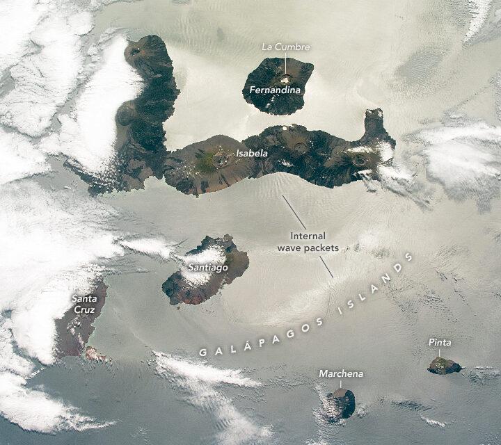 Astronaut view of the Galápagos Islands
