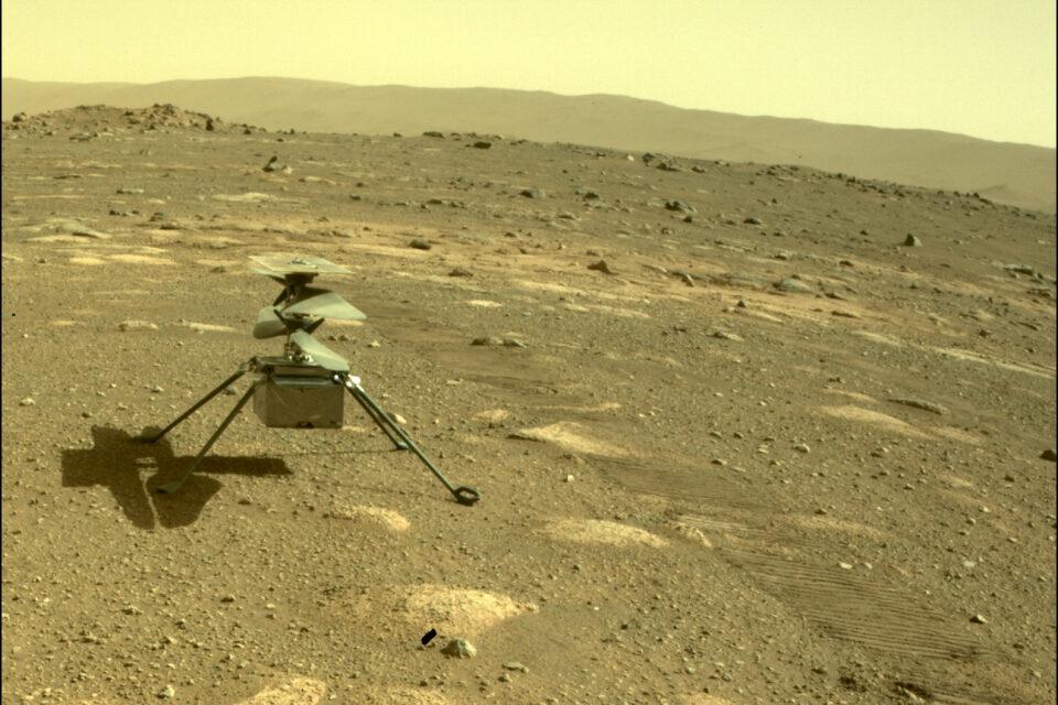 36. Ingenuity flying away