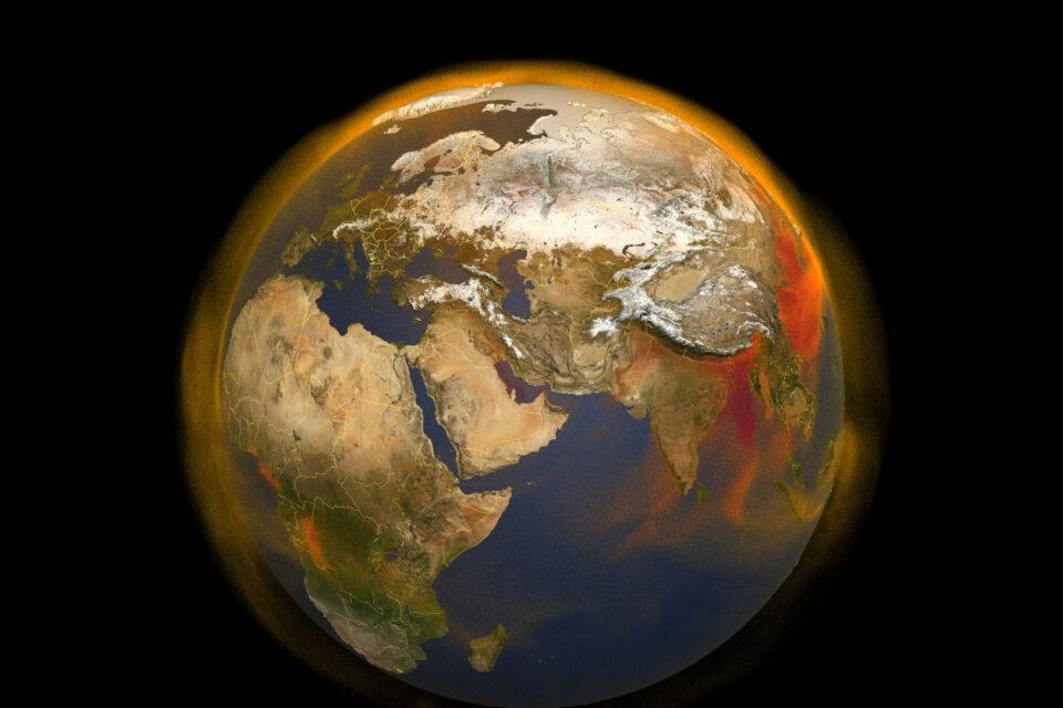 23. Methane emitting from the globe