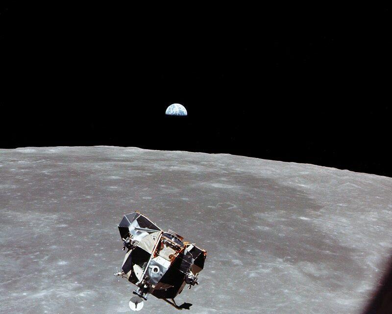 Lunar Module Eagle returning to orbit of the Moon, July 21, 1969