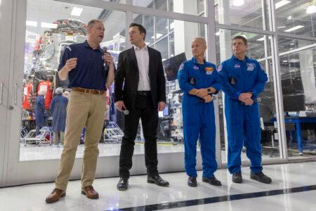 NASA Administrator Bridenstine Tours SpaceX Headquarters With Elon Musk