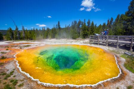 Morning,Glory,Pool,In,Yellowstone,National,Park,Of,Wyoming,,Usa
