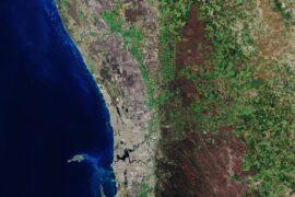 The city of Perth in Western Australia