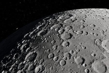 Moon,In,Space,,Lunar,Surface,,Craters,Of,The,Moon,3d