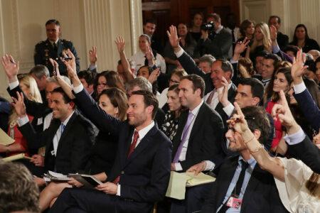 Donald Trump Holds Joint Press Conference With Colombian President Santos