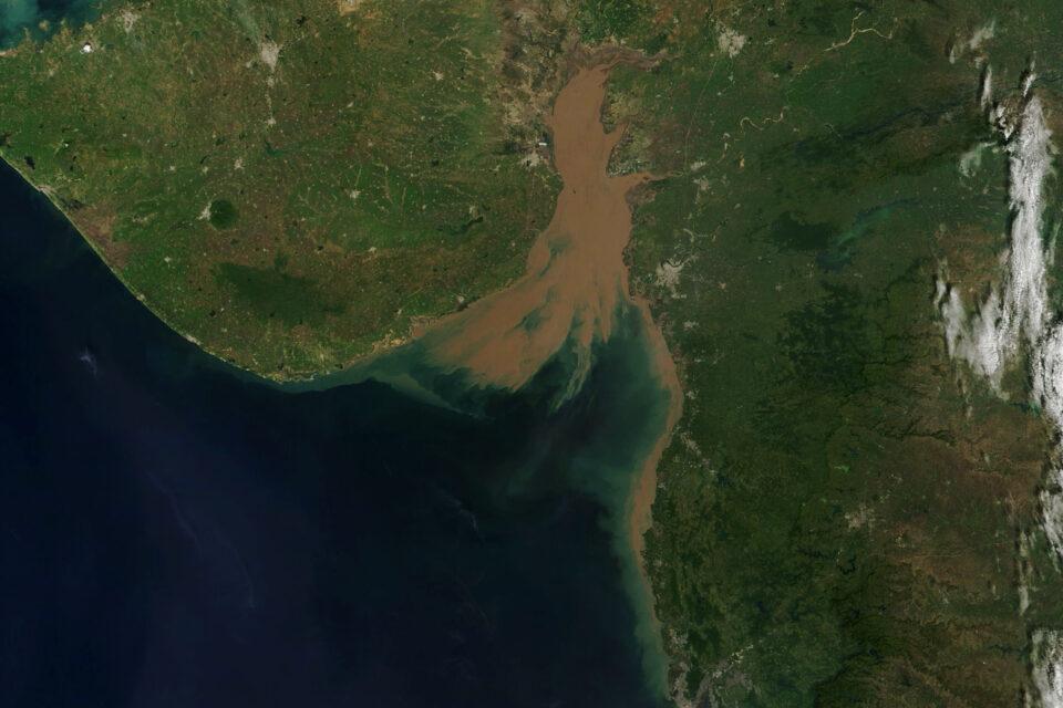 The Gulf of Khambhat on the west coast of India
