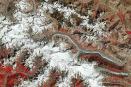 Batura Glacier in the Gilgit-Baltistan region of Pakistan