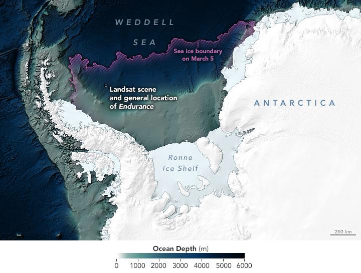 Scientists locate a lost ship in the Weddell Sea