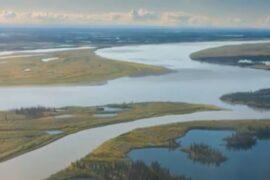 The Mackenzie River in the Canadian boreal forest