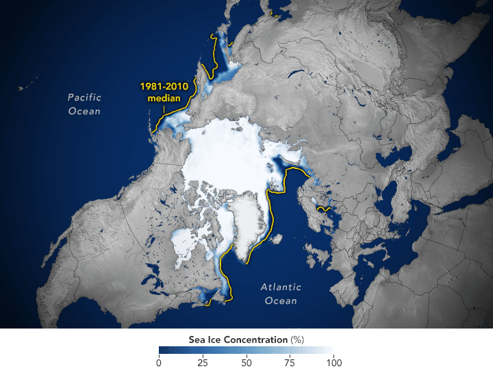 Arctic sea ice hits 10th lowest maximum extent on record