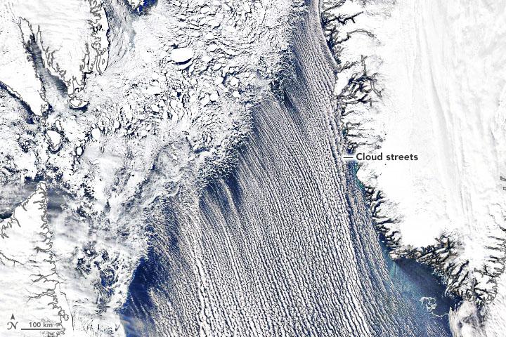 Cloud streets over the Labrador Sea