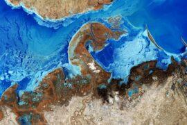 Lake Balkhash in east-central Kazakhstan