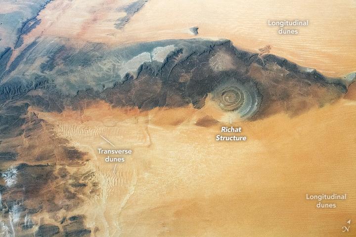 "Eye of the Sahara" in Northwest Africa