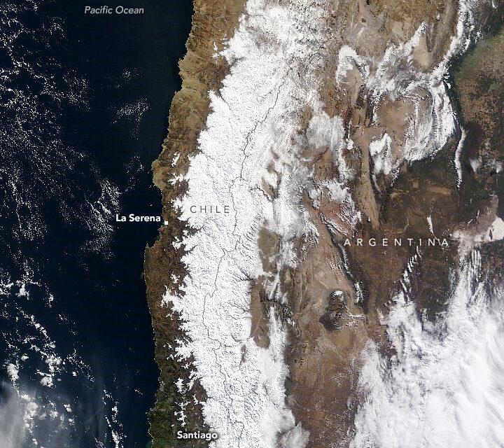 Snow is a welcome sight in the Andes mountains