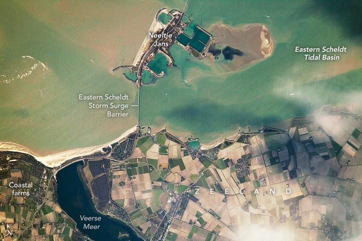 The artificial island of Neeltje Jans