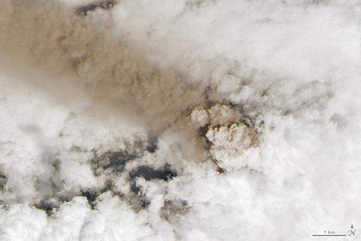 The Sangay volcano is ejecting huge amounts of ash