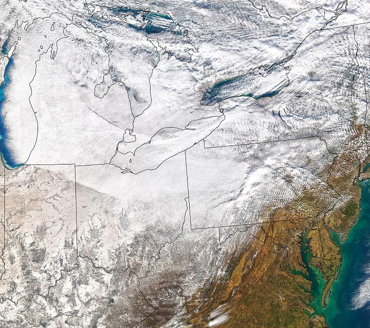 Blizzard conditions in the Northeast United States