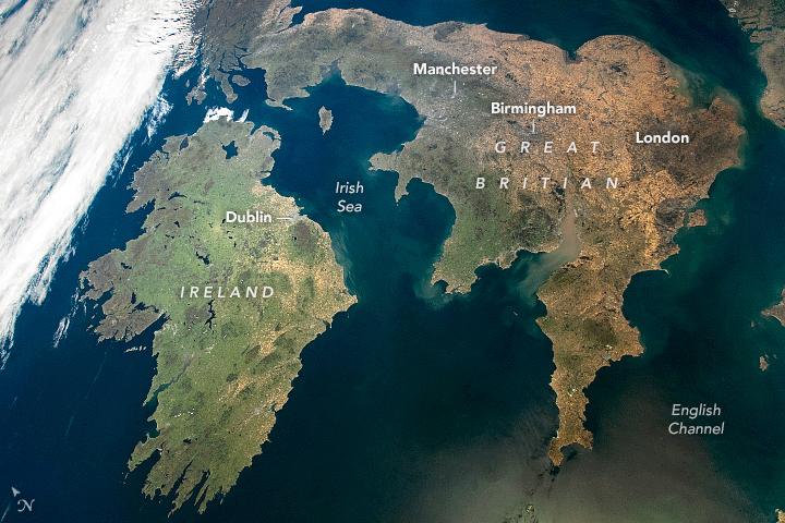 An astronaut's view of Ireland and Great Britain