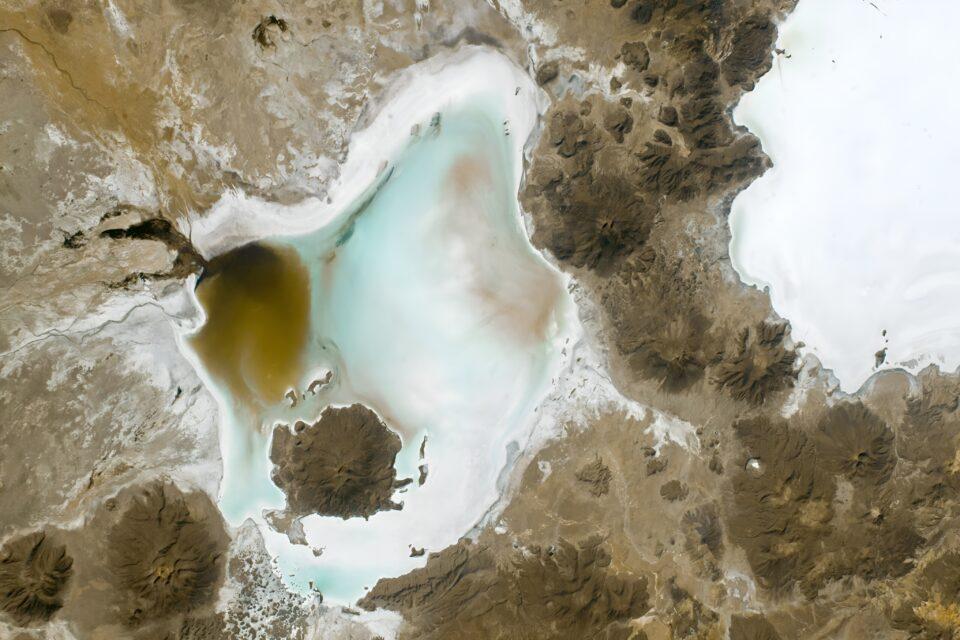 Salt flats in the Bolivian Andes