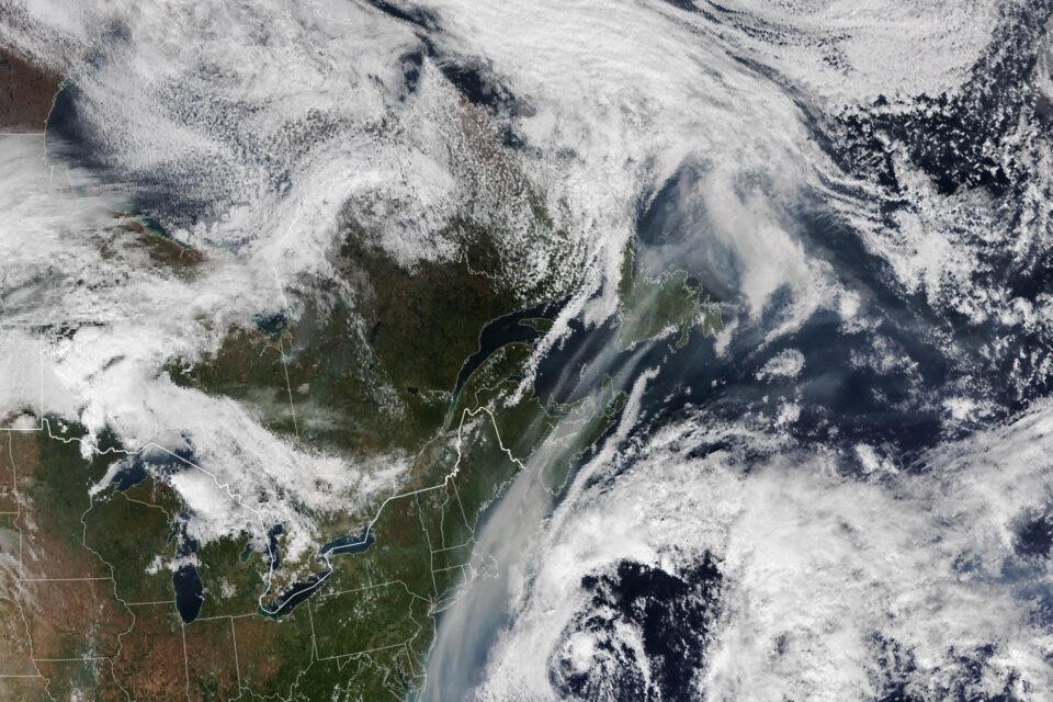 Smoke plume over U.S. East Coast traveled thousands of miles