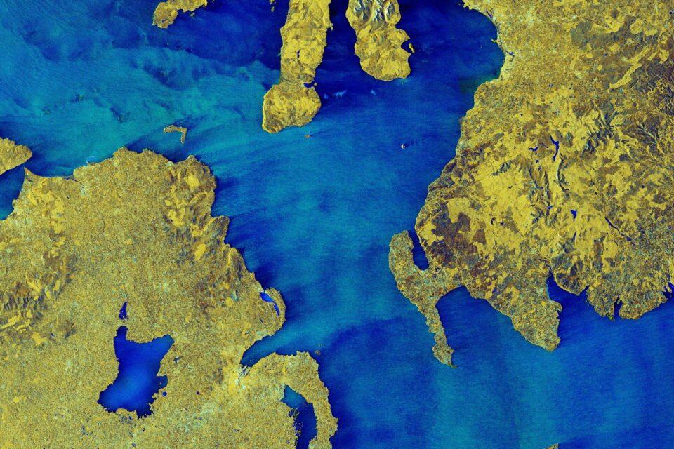 The North Channel between Ireland and Scotland