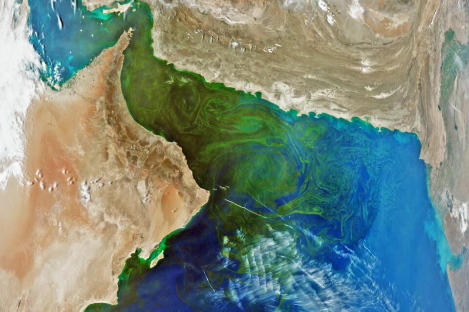 The Gulf of Oman in the Middle East
