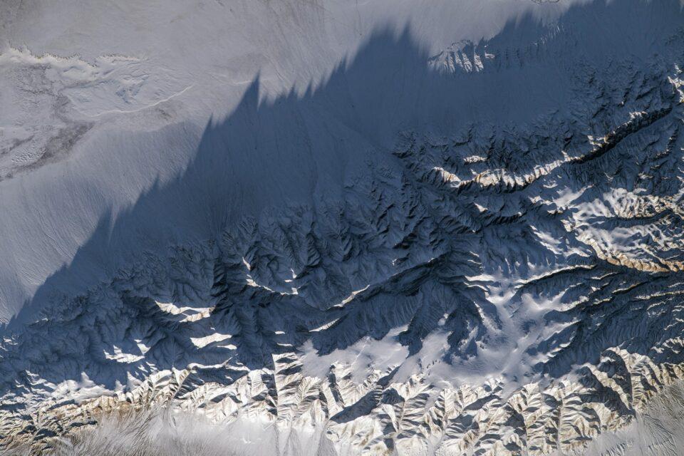 Mountain peaks and plains of central Mongolia 
